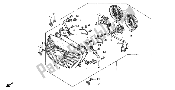 Tutte le parti per il Faro (eu) del Honda CBR 1000F 1997