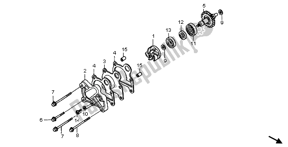 Todas as partes de Bomba De água do Honda CR 250R 1998