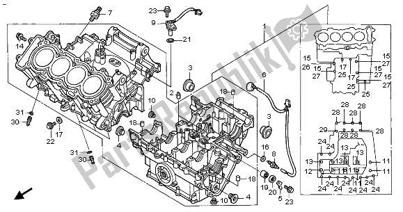 Todas las partes para Caja Del Cigüeñal de Honda CBR 900 RR 2003