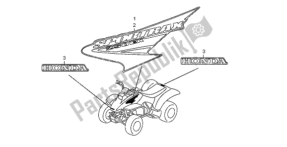 All parts for the Mark of the Honda TRX 250 EX Sporttrax 2003