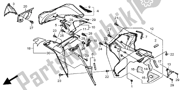 Tutte le parti per il Calandra Inferiore (r.) del Honda CBR 600 RA 2012