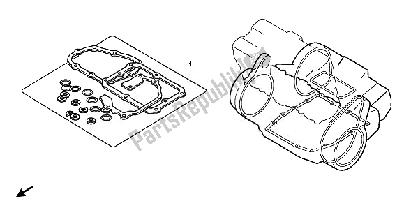 All parts for the Eop-2 Gasket Kit B of the Honda CBR 600 RR 2008