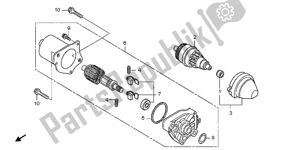 Wszystkie części do Rozrusznik Honda NHX 110 WH 2010