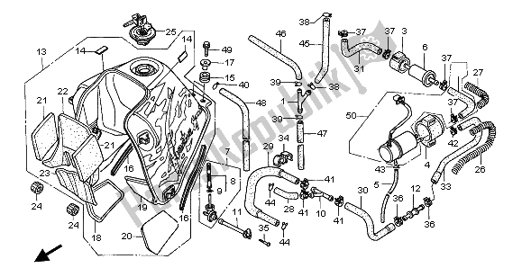 All parts for the Fuel Tank & Fuel Pump of the Honda XRV 750 Africa Twin 1996