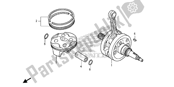 Tutte le parti per il Albero Motore E Pistone del Honda CRF 150R SW 2013