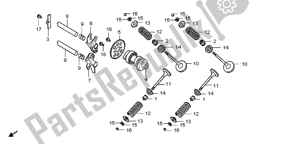 All parts for the Camshaft & Valve of the Honda NSS 250S 2010