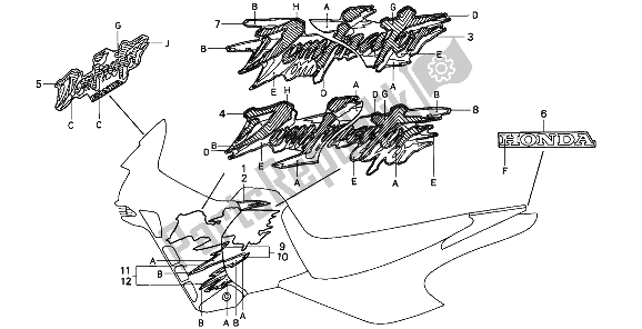 All parts for the Mark of the Honda NX 650 1993