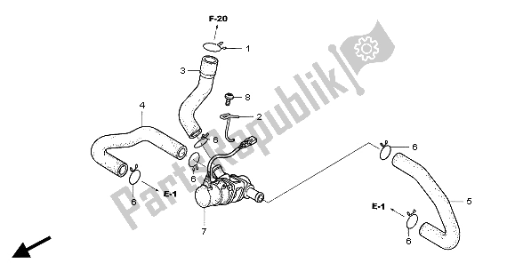 All parts for the Air Injection Control Valve of the Honda CBR 1000 RR 2004