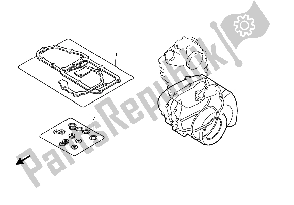 Alle onderdelen voor de Eop-2 Pakkingset B van de Honda CRF 250X 2012