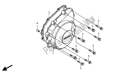 All parts for the Generator Cover of the Honda CBF 600 NA 2005