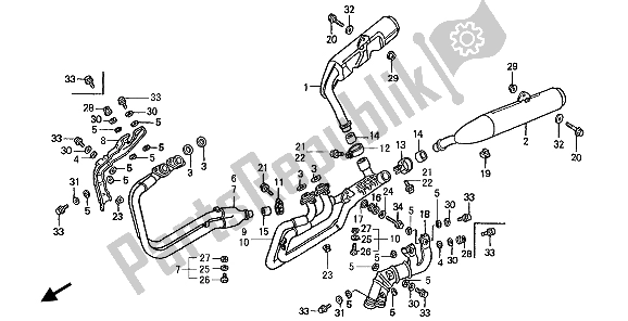 Todas las partes para Silenciador De Escape de Honda ST 1100 1991