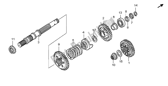 Tutte le parti per il Albero Finale del Honda GL 1800A 2006
