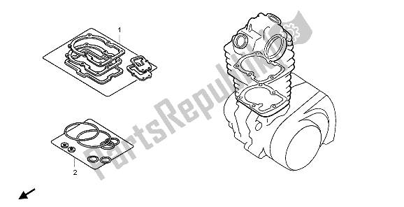 Tutte le parti per il Kit Di Guarnizioni Eop-1 A del Honda TRX 500 FA Foretrax Foreman 2007