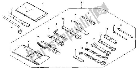 Wszystkie części do Przybory Honda VFR 750F 1994