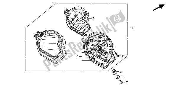 All parts for the Meter (kmh) of the Honda CBR 1000 RA 2011