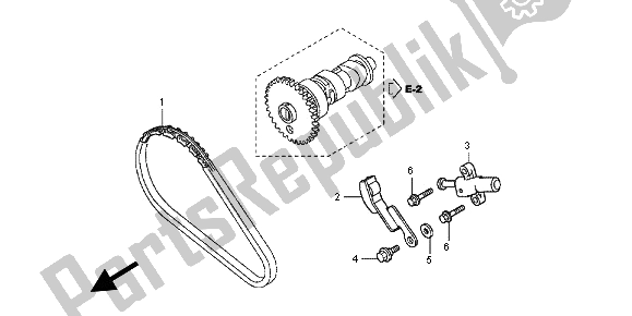 All parts for the Cam Chain & Tensioner of the Honda TRX 420 FE Fourtrax Rancer 4X4 ES 2012