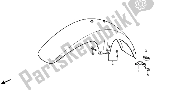 Todas las partes para Guardabarros Delantero de Honda XBR 500S 1987