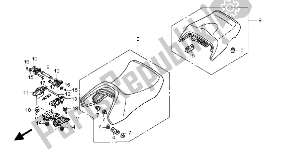 Todas las partes para Asiento de Honda ST 1300 2003