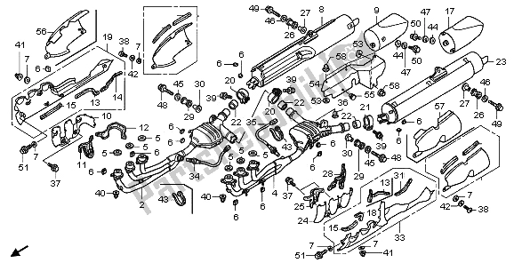 Alle onderdelen voor de Uitlaatdemper van de Honda GL 1800A 2006