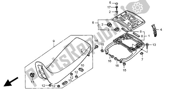 Toutes les pièces pour le Siège du Honda SLR 650 1997