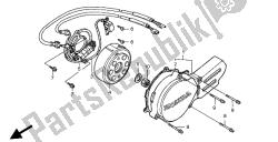 lewa pokrywa skrzyni korbowej i generator