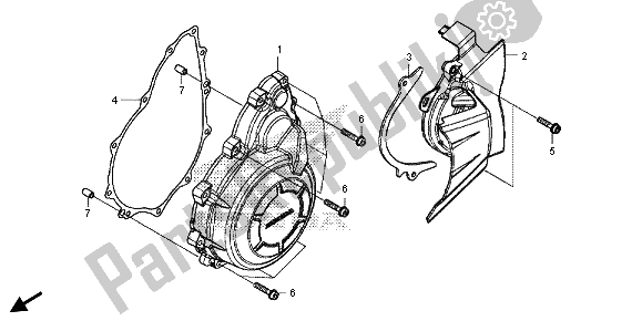Tutte le parti per il Coperchio Del Generatore Di Corrente Alternata del Honda CBR 500R 2013
