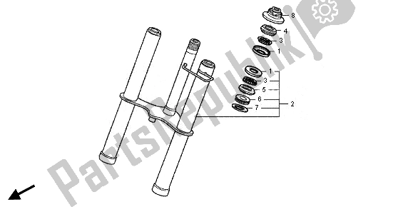 All parts for the Front Fork of the Honda CRF 50F 2014