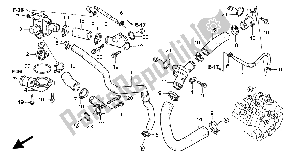 Wszystkie części do Hydrant Honda VFR 800A 2004