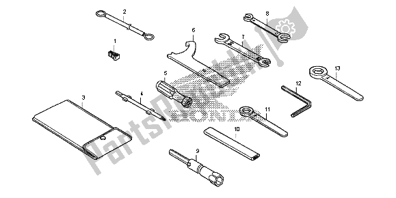 Tutte le parti per il Utensili del Honda CB 500F 2013
