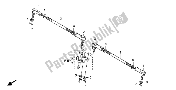Todas as partes de Tirante do Honda TRX 250 EX Sporttrax 2004