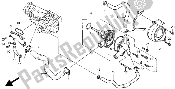 All parts for the Water Pump of the Honda CBR 900 RR 1998