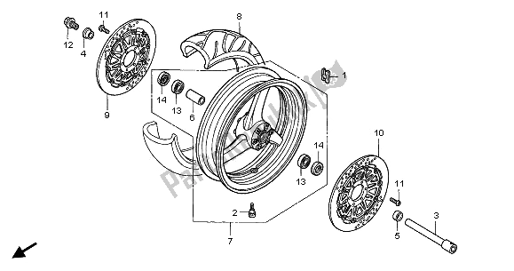 Todas las partes para Rueda Delantera de Honda CBR 900 RR 2003