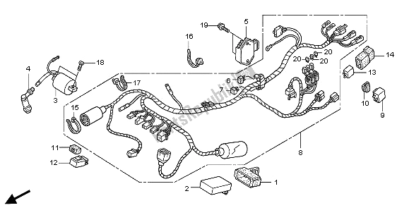 Todas las partes para Arnés De Cables de Honda CBR 125 RS 2005