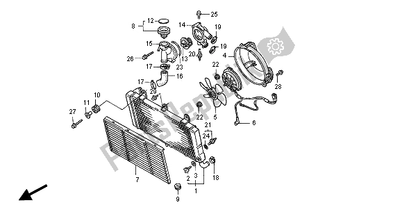 Todas las partes para Radiador de Honda ST 1100A 2001