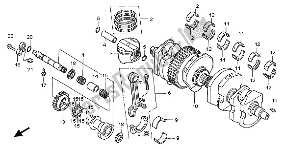 Toutes les pièces pour le Vilebrequin Et Piston du Honda CB 1300F 2003