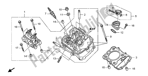 Todas las partes para Culata Delantera de Honda NSA 700A 2009