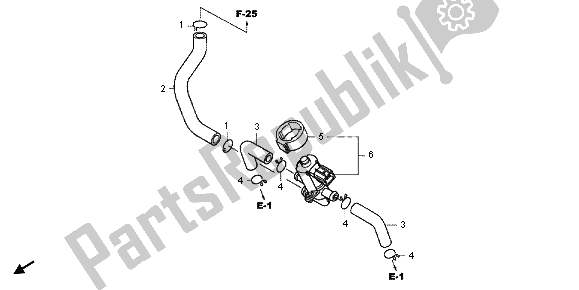 Alle onderdelen voor de Regelklep Voor Luchtinjectie van de Honda CBR 1000 RR 2012