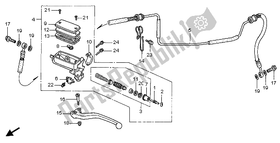 Toutes les pièces pour le Maître-cylindre D'embrayage du Honda CBR 1000F 1999