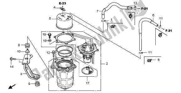 Todas las partes para Bomba De Combustible de Honda TRX 680 FA Fourtrax Rincon 2006