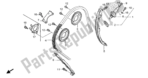 Todas las partes para Cadena De Levas Y Tensor de Honda CBR 1100 XX 2003