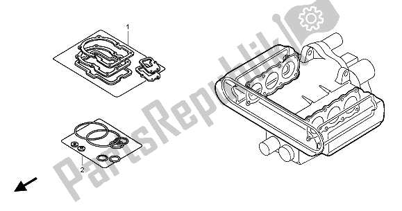 Todas as partes de Kit De Junta Eop-1 A do Honda GL 1800A 2002