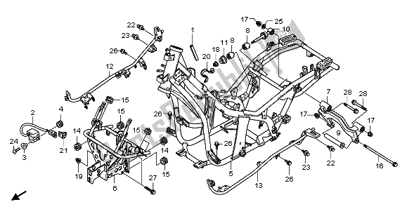 Tutte le parti per il Corpo Del Telaio del Honda NSS 250S 2009