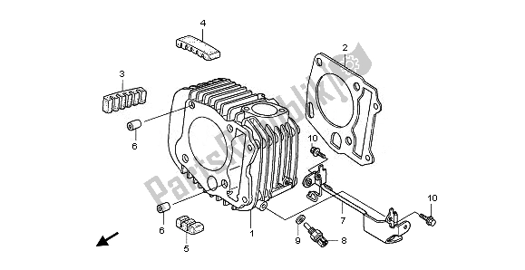 Wszystkie części do Cylinder Honda ANF 125 2010