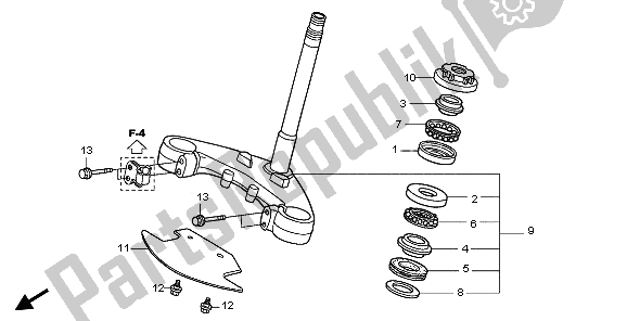 Toutes les pièces pour le Potence De Direction du Honda XL 125V 2009