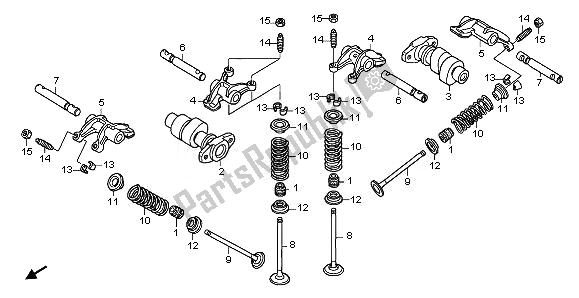 Todas las partes para árbol De Levas Y Válvula de Honda NT 700V 2008