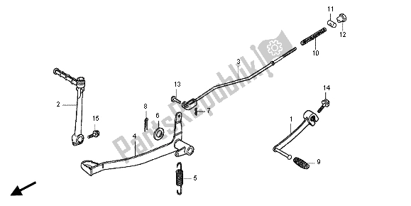 All parts for the Pedal of the Honda CRF 70F 2012