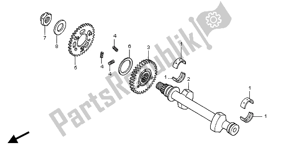 All parts for the Balancer of the Honda CBF 500 2004