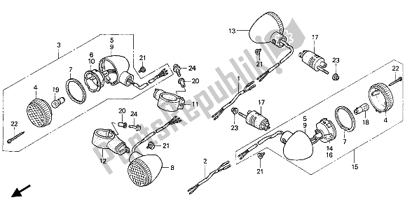 Tutte le parti per il Winker del Honda VF 750C 1994