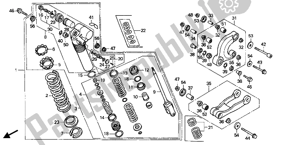 Todas las partes para Cojín Trasero de Honda CR 125R 1988