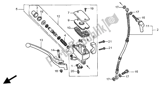 Tutte le parti per il Fr. Pompa Freno del Honda VT 600C 1997